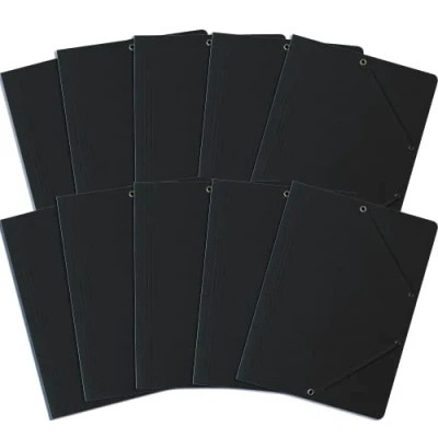 Afbeelding van Inslagmap/verzamelmap met rubber A4 Bantex, A4, verpakking van 10 stuks, zwart