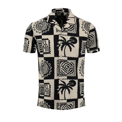 Afbeelding van Key Largo MSH Klblock Patterned Overhemd, Heren, Maat: 3XL, Black
