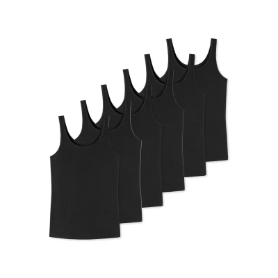 Afbeelding van uncover by Schiesser 6ER PACK Basic Hemd, Dames, Maat: XL, Schwarz