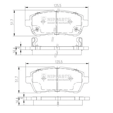 Afbeelding van Nipparts Remblokset N3606022