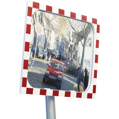 Afbeelding van Verkeersspiegel diamond rood wit reflecterend 600 x 400 mm