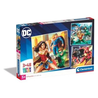 Afbeelding van Clementoni Legpuzzel Super Color Vierkant Justice League, 3x48st.