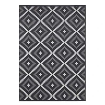 Afbeelding van Modern Tapijt/Vloerkleed Ruiten Snug Zwart/crème 80x150 Cm