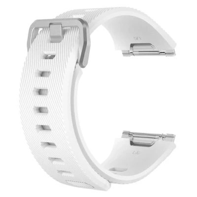 Afbeelding van Fitbit Ionic siliconen bandje met gesp Maat: Large wit