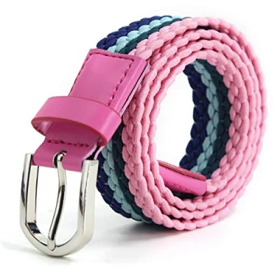 Afbeelding van AnJuHoPa Multicolor elastische riem voor jongens en meisjes 1 inch breed 80 cm lang Modieus duurzaam, gemakkelijk te gebruiken