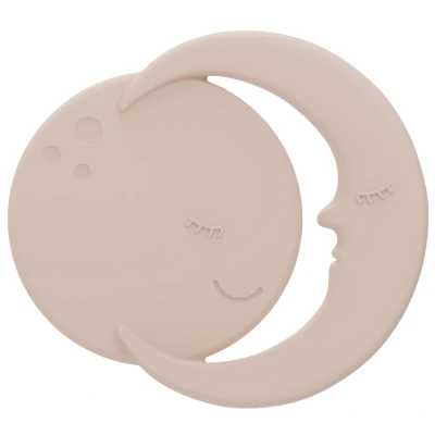 Afbeelding van Label Maan Roze Silicone Bijtring LLST 26863