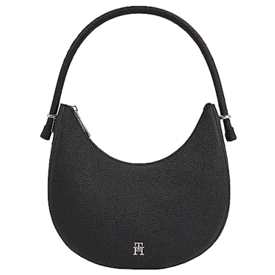 Afbeelding van Tommy Hilfiger Zwarte Polyethyleen Schoudertas Met Logo