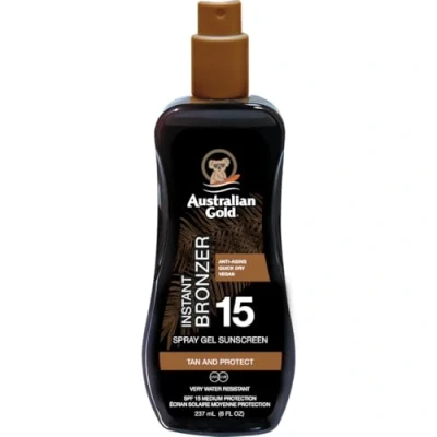 Afbeelding van Australian Gold SPF 15 Spray Gel met Bronzer 237 ml zonnebrandcrème