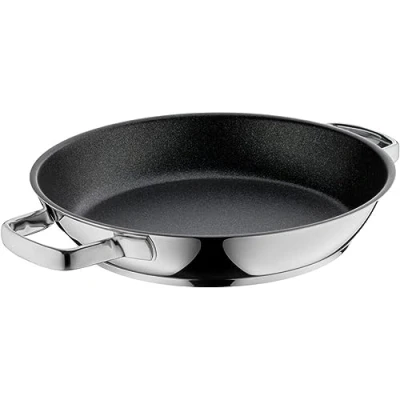Afbeelding van WMF Permadur Advance serveer /braadpan 28 cm inductie, roestvrijstalen pan, Cromargan roestvrij staal gecoat, ovenvast