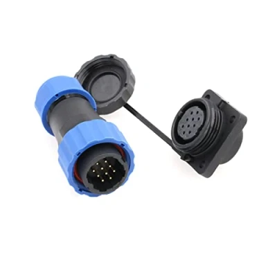 Afbeelding van ZBLZGP SD20 Vierkante Waterdichte IP68 LED Luchtvaart Connector Panel Cut Power Kabel Plug Socket voor Buitenverlichting