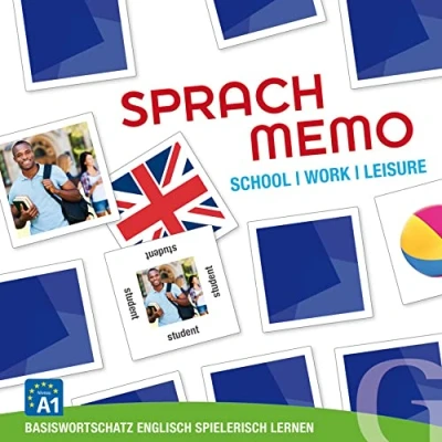 Afbeelding van SPRACHMEMO School / Work Leisure: Basiswortschatz Englisch spielerisch lernen Sprachspiel