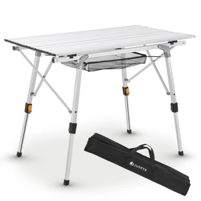 Afbeelding van Vouwbare en inklapbare Campingtafel Picco Aluminium 90 x 50 67 cm