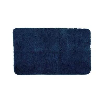 Afbeelding van Badkamer Tapijt Blauw Badmat kan gecombineerd worden tot een set Antislip &amp; Maschinewasbaar Toiletmat 50 x 80 cm
