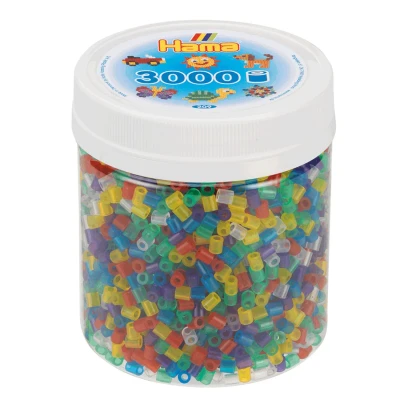 Afbeelding van Hama Strijkkralen in Potje Transparantmix (53), 3000st.
