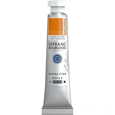 Afbeelding van Lefranc Bourgeois 404929 Extra fijne olieverf met hoogwaardige kunstenaarspigmenten, lichtecht, verouderingsbestendig 20ml Tube, Cadmium Free Yellow Deep
