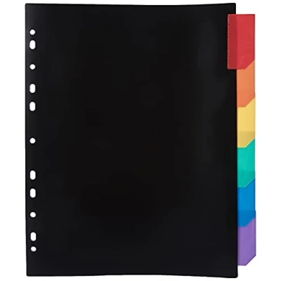 Afbeelding van Viquel Maxi tabbladen A4, polypropyleen, regenboogklasse, 6 stuks