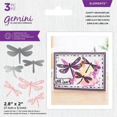 Afbeelding van Gemini Elements snijmal Outline Dainty Dragonflies