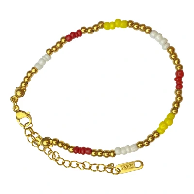 Afbeelding van Fjesta Oeteldonk Armband Kraaltjes Sieraden Accessoires Goud Premium RVS One Size