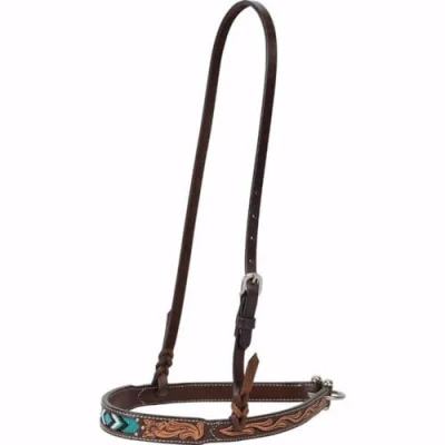 Afbeelding van Turquoise Cross kralen neusriem donkere olie, 1