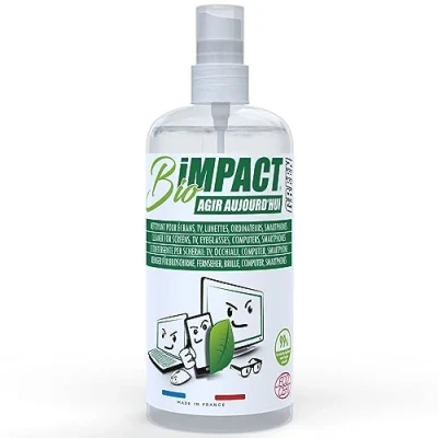 Afbeelding van Tv scherm schoonmaken, brillenreiniger, organisch (500 ml) schermreiniger telefoons, pc spray, screen cleaner, computerschermreiniger in sprayfles, natuurlijk ECOCERT