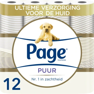 Afbeelding van Page Toiletpapier Puur 3 laags x 4 stuks Voordeelverpakking