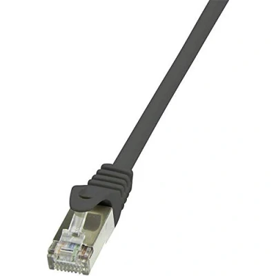 Afbeelding van Logilink Cp2013S Rj45 Netwerk Aansluitkabel Cat 6 F/Utp 0.25 M Zwart Snagless