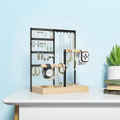Afbeelding van sieradenstandaard, sieradenhouder, kettinghouder sieradenboom sieraden organizer