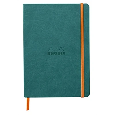 Afbeelding van Rhodia 117442C Rhodiarama Notitieboekje, softcover Rhodiarama, DIN A5, 14,8 x 21 cm, 80 vellen, gelinieerd Clairefontainepapier, ivoor 90 g, bladwijzers, elastische sluiting, cover van kunstleer,