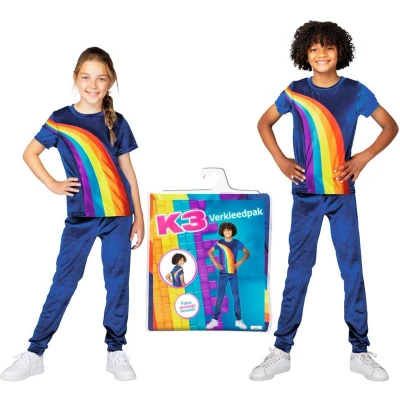 Afbeelding van Studio 100 Verkleedpak Regenboog polyester blauw mt 134