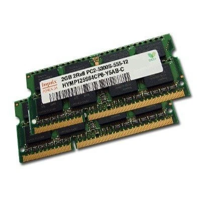 Afbeelding van 4GB Dual Channel Kit Hynix original 2 x 2048MB 200 pin DDR2 667 (PC2 5300) SO DIMM Double Side voor notebooks