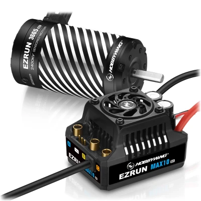 Afbeelding van Hobbywing Ezrun MAX10 G2 140A Combo with 3665SD 2400kV 5mm shaft