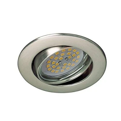 Afbeelding van wonderlamp 10 stuks inbouwspots Basic plafond rond, incl. fitting GU10, Ø 8,5 x 1,5 cm, patrijspoort draaibaar 30, nikkel