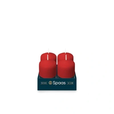 Afbeelding van SPAAS Cilinderkaars 50/80 mm, ± 18 uur, geurloos rood