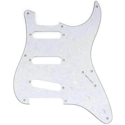 Afbeelding van Musiclily Pro gaats ST Slagplaat Gitaar SSS Pickguard voor 2008 2019 China Squier Classic Vibe SQ CV 50s Reissue Vintage Strat stijl Elektrische Gitaar, 4 laags White Pearl