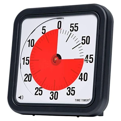 Afbeelding van Time Timer Large 30x30cm Visuele Countdown Tijdmanagement Tool school, thuis, kantoor optioneel alarm met sterkte regelaar geen luid getik magnetisch kleur zwart)