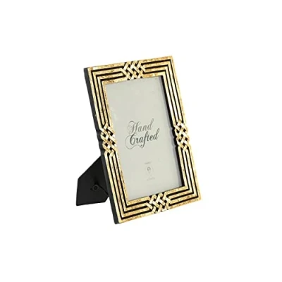 Afbeelding van Fotolijsten DKD Home Decor 14,7 x 1,5 19,7 cm Gouden Hars Neoklassiek