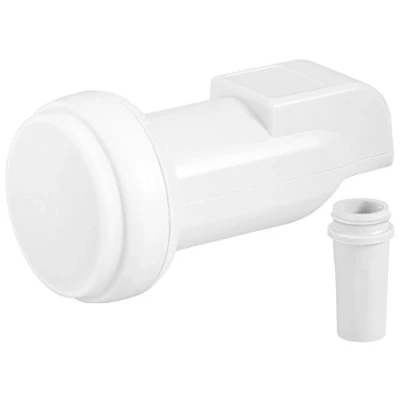 Afbeelding van Goobay 67269 Universele Single LNB digitale satelliet ontvangst 1 deelnemer direct televisie UHD 8K F bus weersbescherming wit