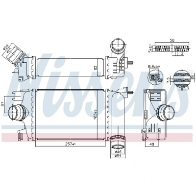 Afbeelding van Nissens Interkoeler 961583