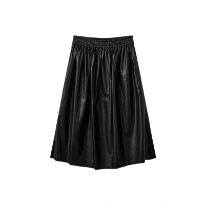 Afbeelding van Sofie Schnoor Meisjes June rok van imitatieleer in de kleur Zwart, maat: 128