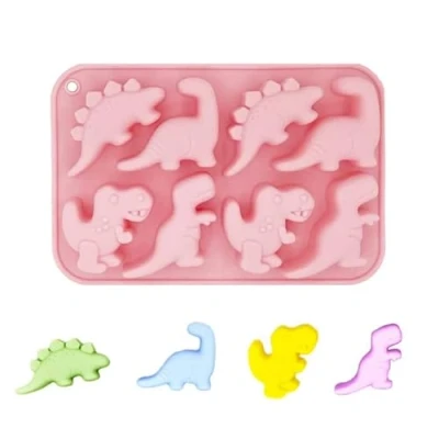 Afbeelding van Selecto Bake Leuke Dinosaurus Siliconen Mallen 3D Bakken Mould Tray DIY Tool Voor Chocolade Cake Dessert Snoep Mousse Gebak Handgemaakte Zeep Cupcake Topper