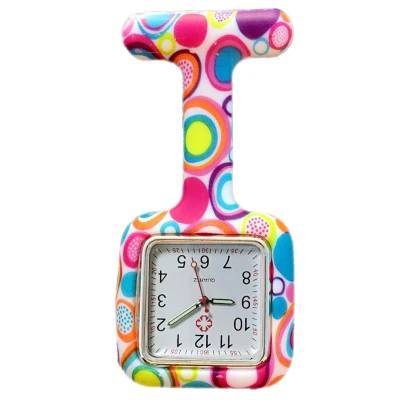 Afbeelding van Fako® Verpleegstershorloge Zusterhorloge Verpleegster Horloge Siliconen Vierkant Print Bubbels