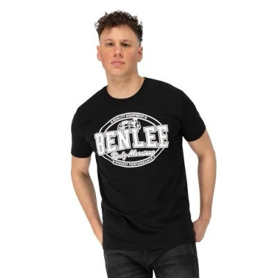 Afbeelding van BENLEE Heren T shirt normale pasvorm Darien, zwart/wit, M, M
