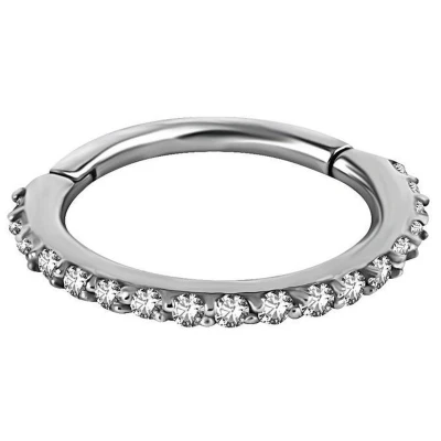 Afbeelding van Chirurgisch Staal Neus Ring Swarovski Zirconia