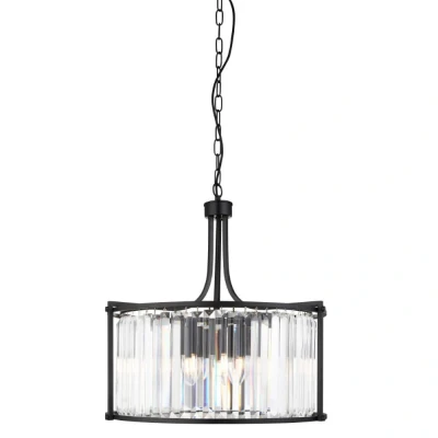 Afbeelding van Searchlight Zwarte klassieke kroonluchter Victoria 8295 5BK