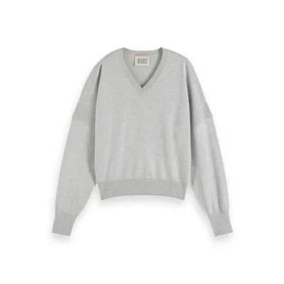 Afbeelding van Scotch &amp; Soda CORE V NECK Relaxed Trui, Dames, Maat: Small, Light grey melange
