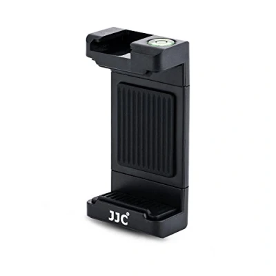 Afbeelding van JJC Universele statief houder met 56 95mm verstelbare klem, koude schoenhouder &amp; Spirit Level voor slimme telefoons i.e iPhone, Huawei, MI, Samsung op 1/4 20 statief, monopod, Selfie Stick (zwart)