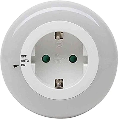 Afbeelding van Kopp nachtlampje met leds dag/nachtsensor. 1 er Pack wit