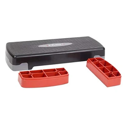 Afbeelding van HMS AS003 Aerobic Fitness Stepbank (Rood, 2 traps, Verstelbaar)