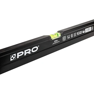 Afbeelding van PRO800 waterpas 150cm enkelzijdig gefreesd met ergonomisch profiel ERS+ (Easy Reading System) Nauwkeurige Anti Shock Absorber eindkappen Kleur Zwart