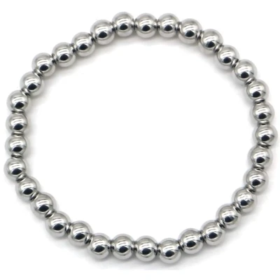 Afbeelding van Bijoutheek Armband (Sieraad) Balls 6 mm Zilver